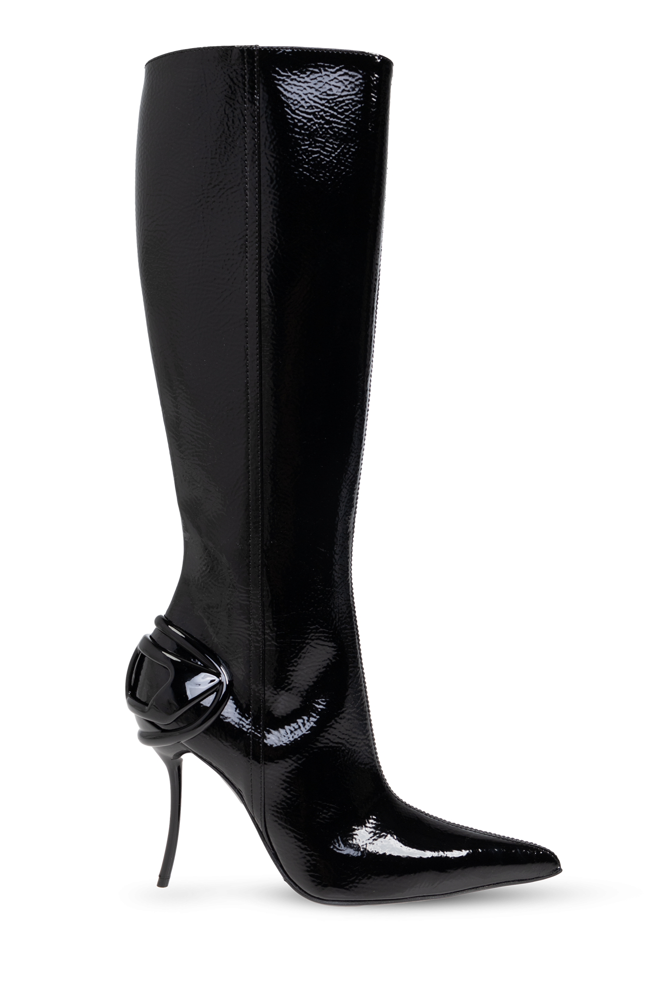 Czarny Kozaki na obcasie 'D-TEN&HALF HB' Diesel - Vitkac Polska